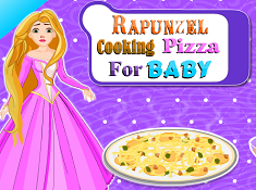 Rapunzel Cooking Pizza For Baby