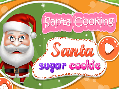 Santa Cooking Santa Sugar Cookie